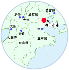 四日市市位置図