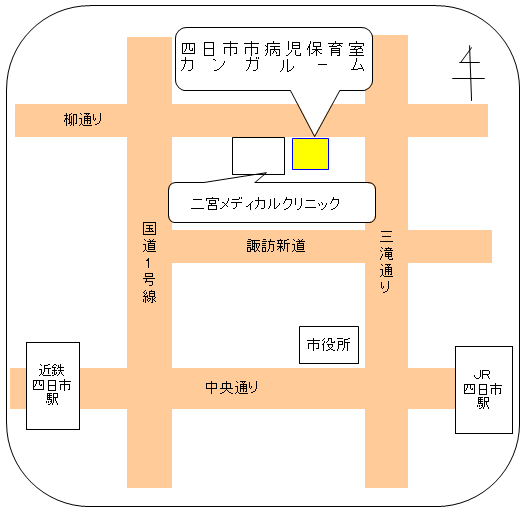 カンガルームの地図