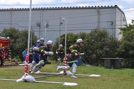 小山田分団の訓練