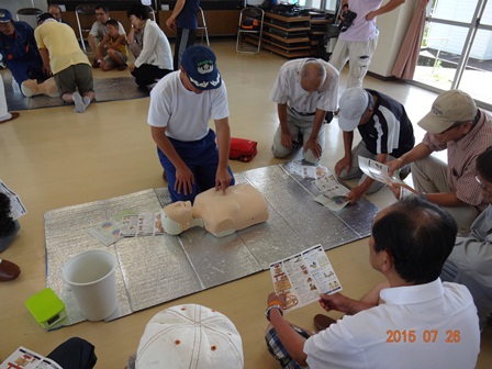 四郷分団高花平で指導