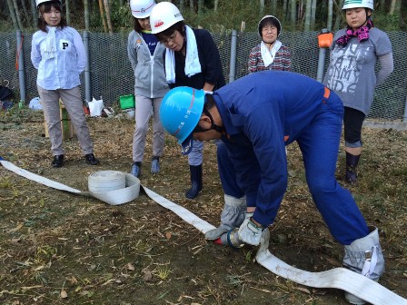 川島分団女性防災隊指導