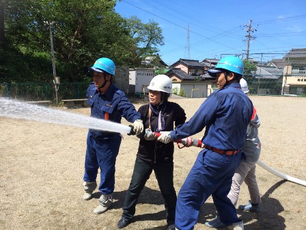 放水要領の指導