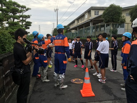 下野分団による消火栓取り扱い指導