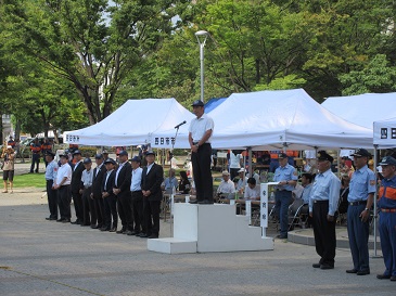 四日市市消防団消防操法競技大会画像