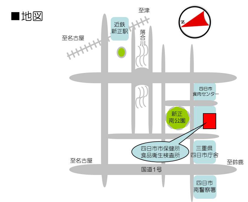 食品衛生検査所 の地図