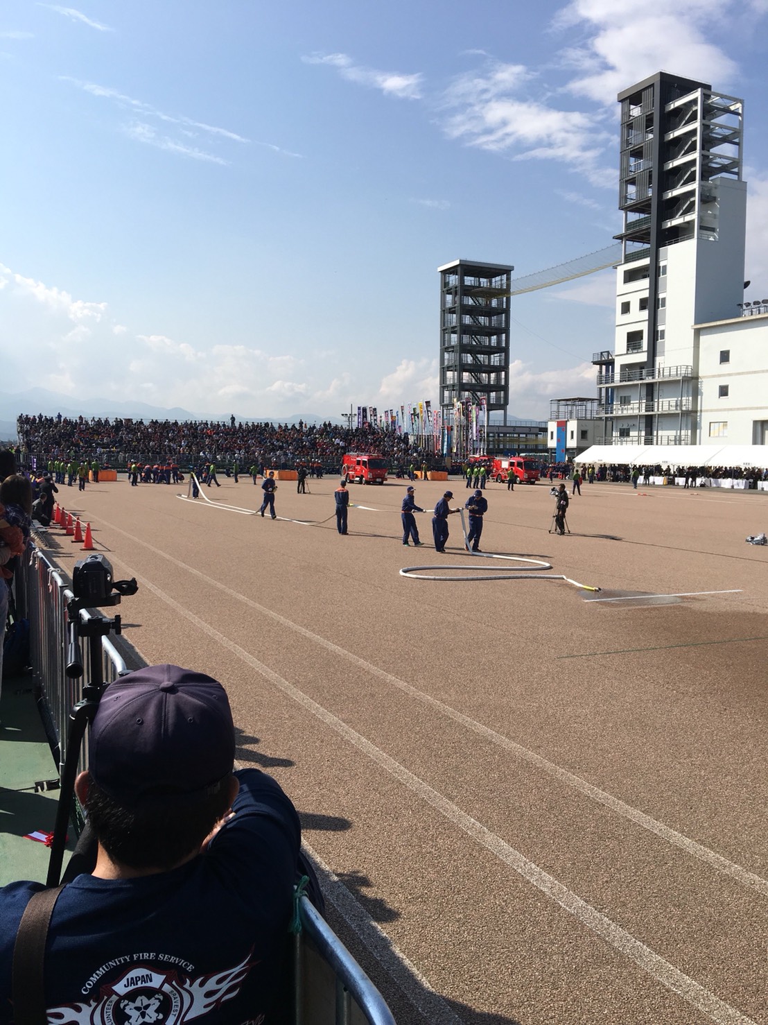 全国消防操法大会の模様