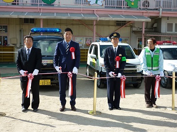 羽津地区青パト出発式