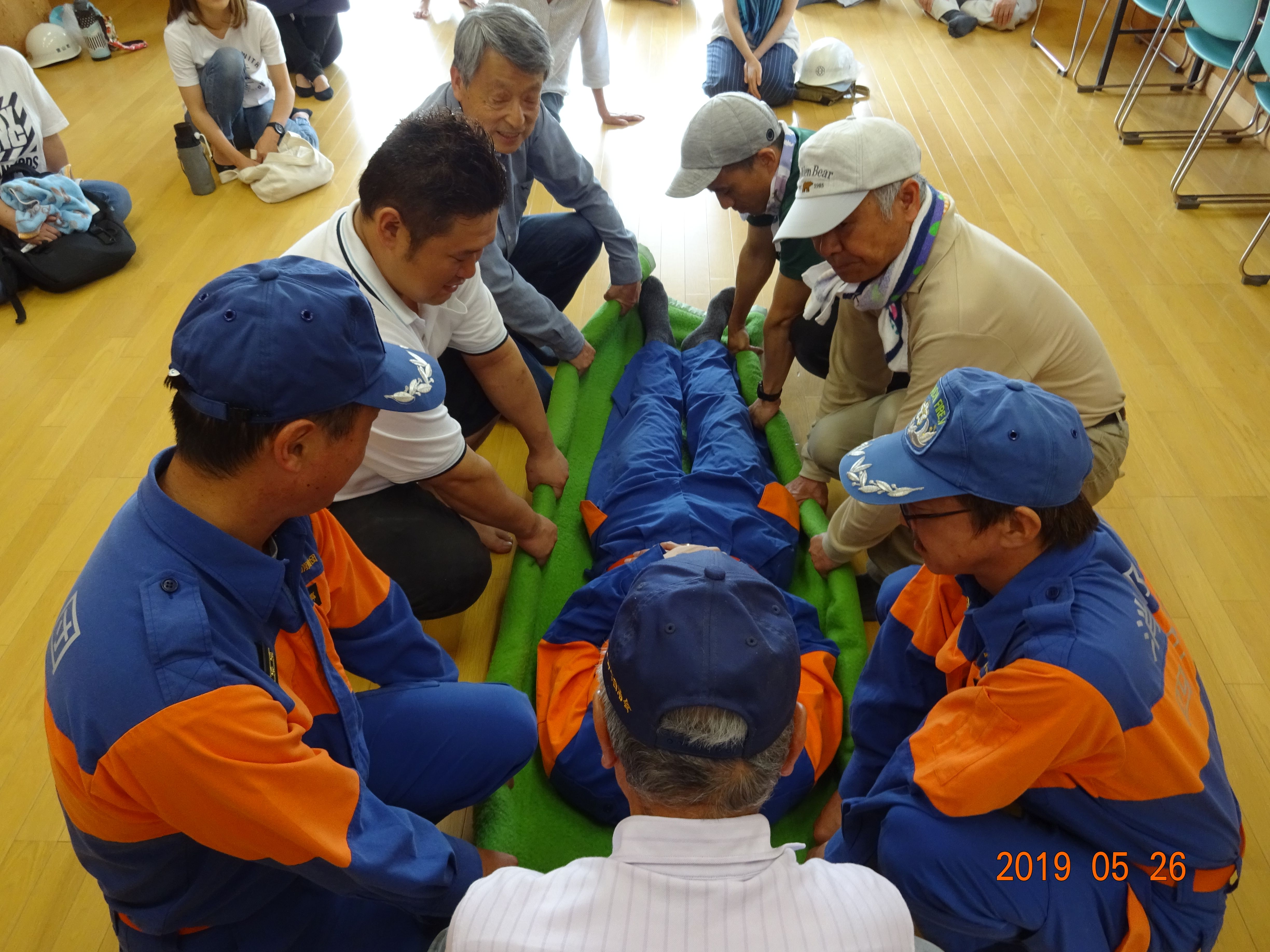 室山町防災訓練での応急救護の様子