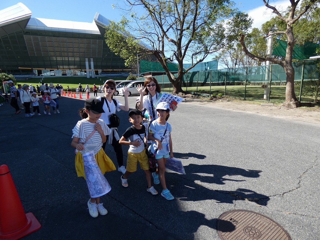 平成３０年ファミリーロゲイニング大会（四日市ドームスタート地点）の様子