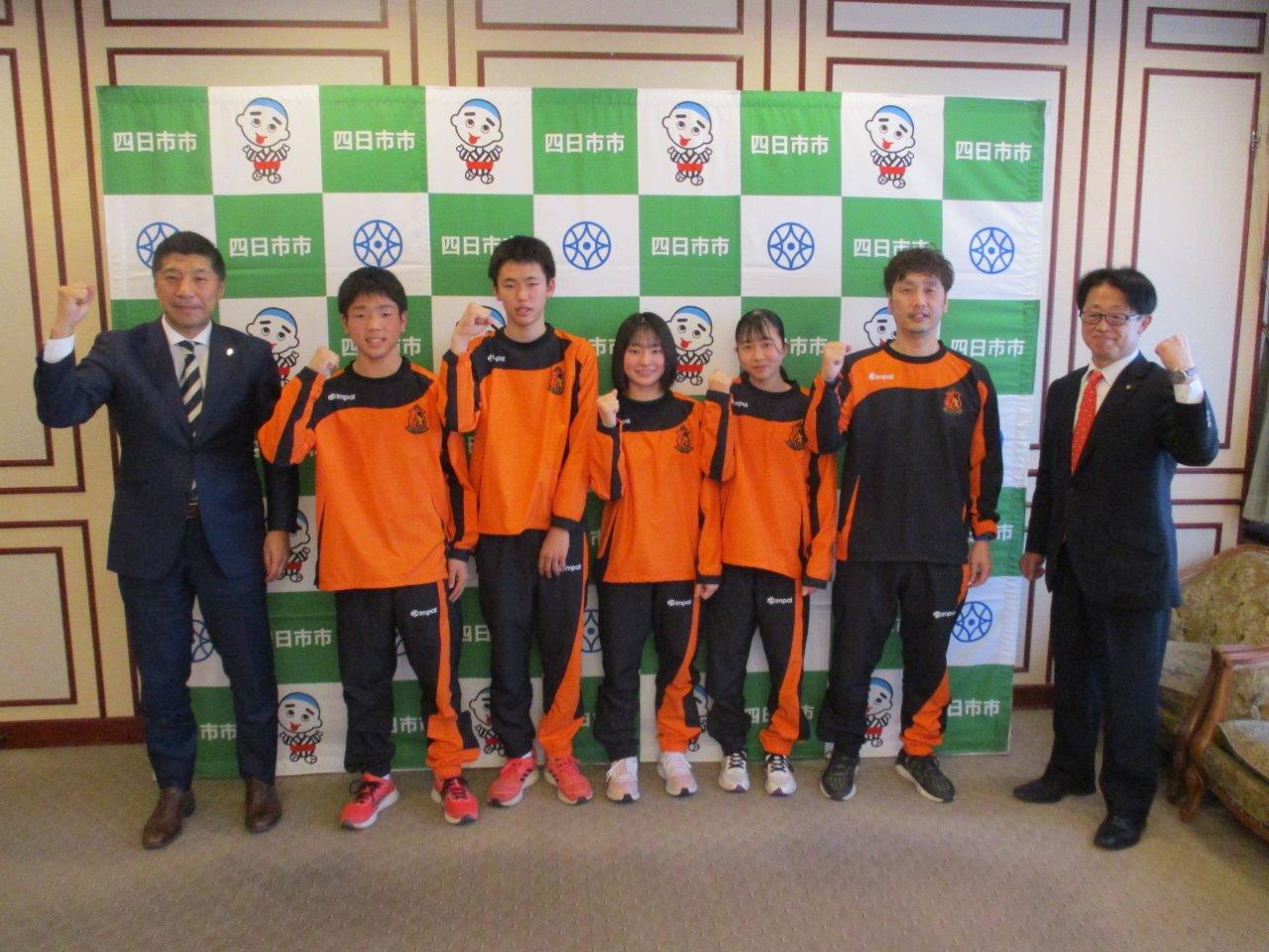 20230315　全国中学校ハンドボール選手権大会出場選手表敬訪問