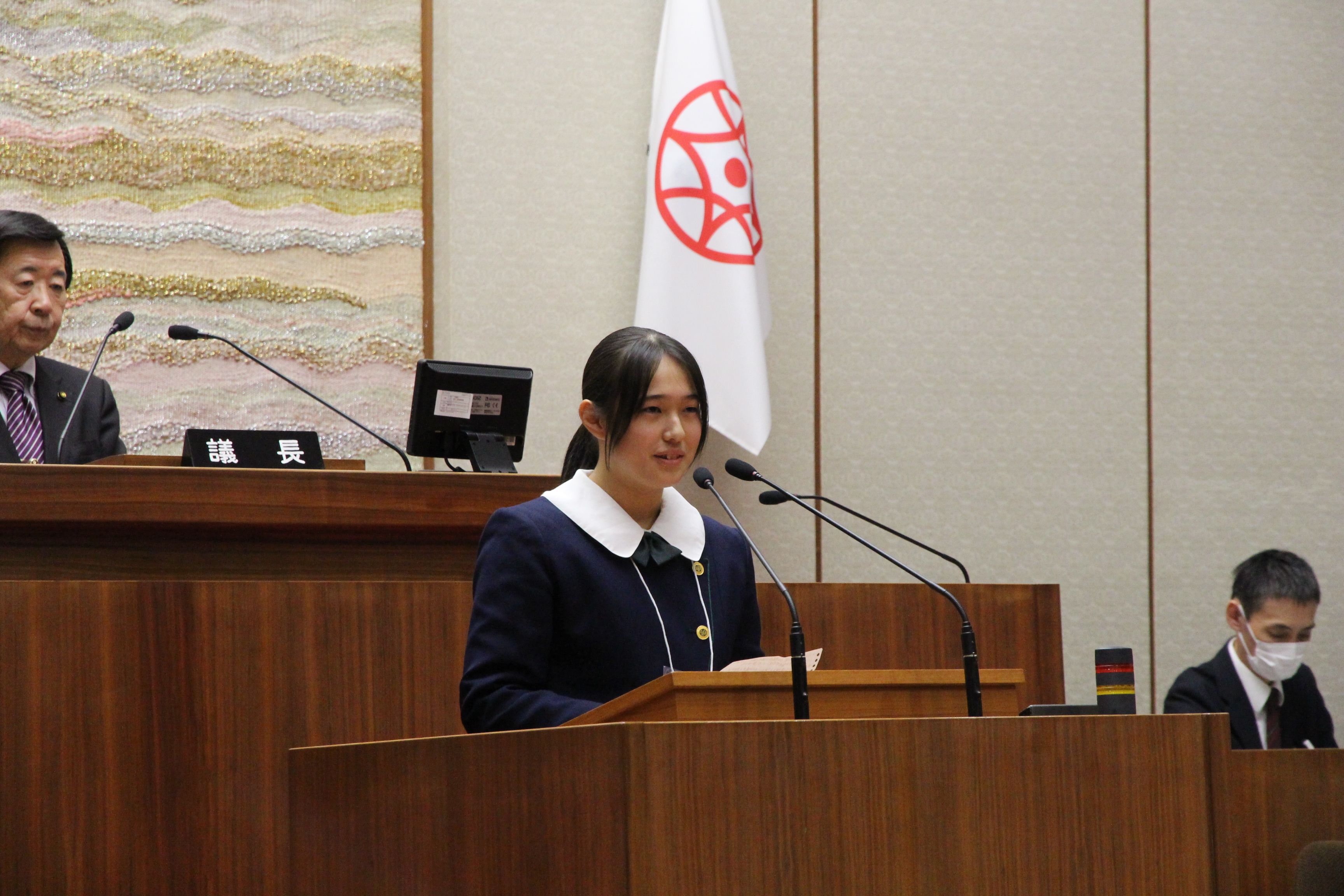 高校生議長候補の所信表明演説2人目