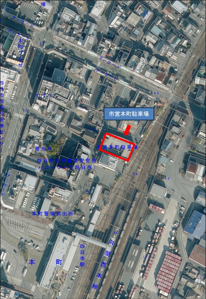 市営本町駐車場位置図